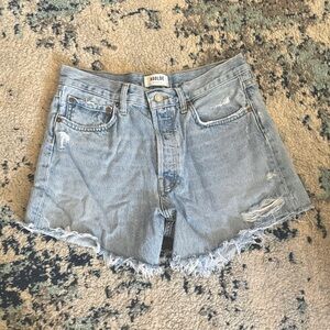 AGOLDE Parker long cutoff denim shorts